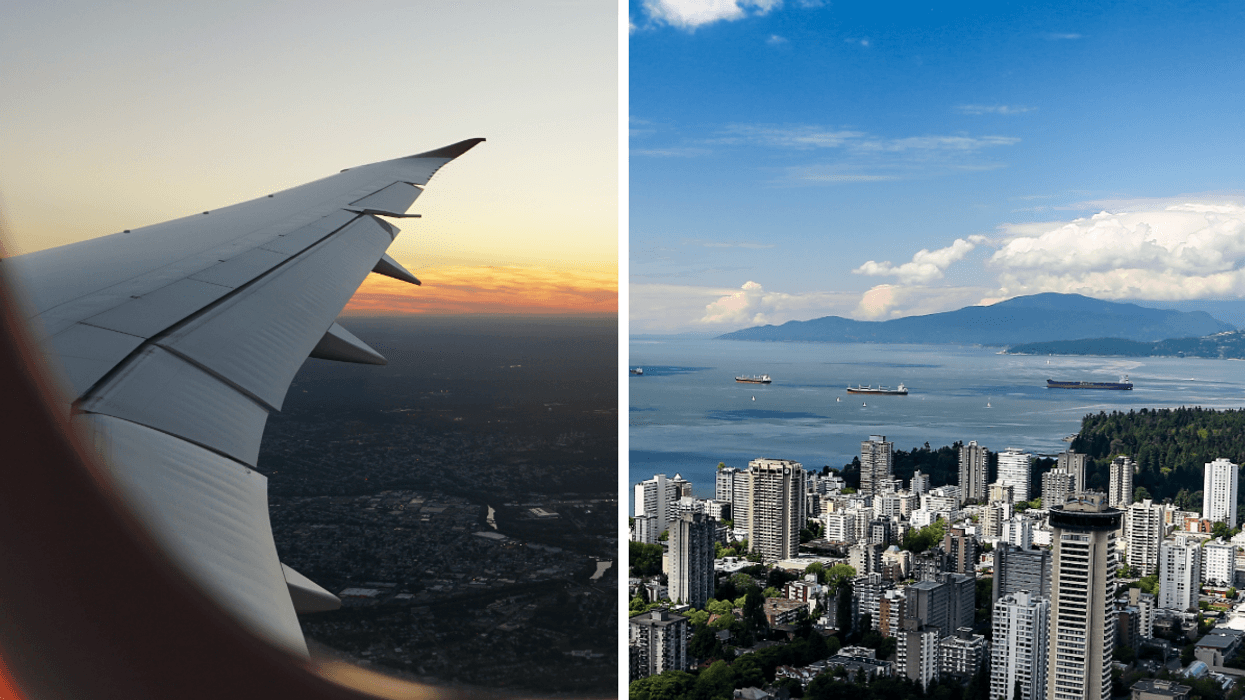 Un vol. Droite : Vancouver.