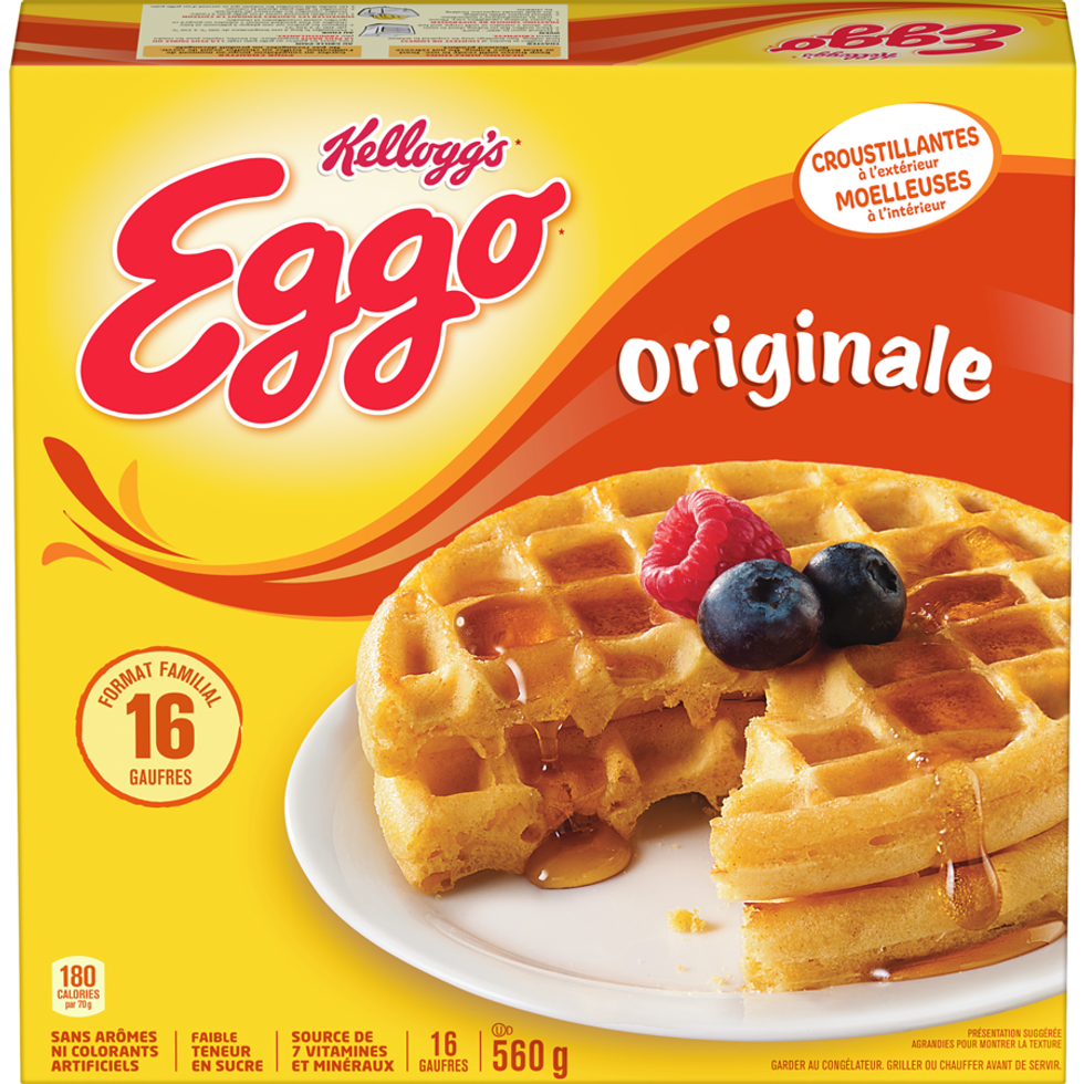 Une boite de gaufres Eggo de Kellogg's.