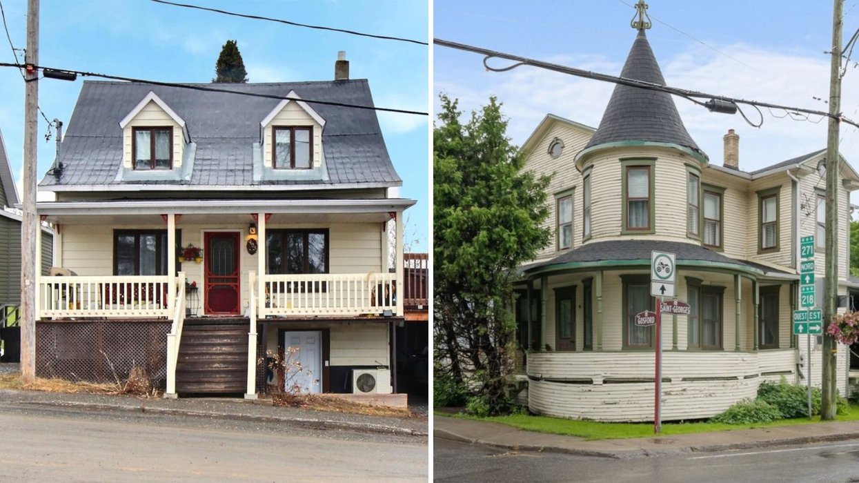 Une devanture de maison. Droite : Une devanture de maison.