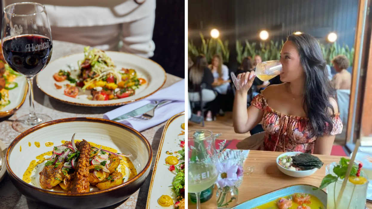 Une entrée à partager de MTLàTABLE. Droite : Noémi au restaurant Nikkei.