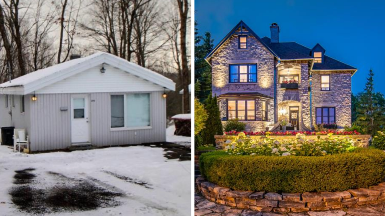 Une maison dans le quartier Lac-Saint-Charles. Droite : Une maison dans le quartier Sillery.