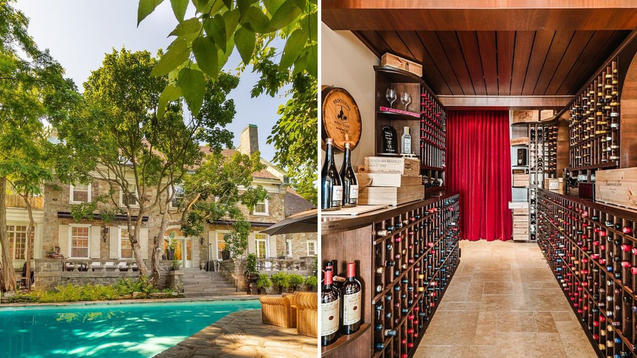 Une maison. Droite : un cellier.