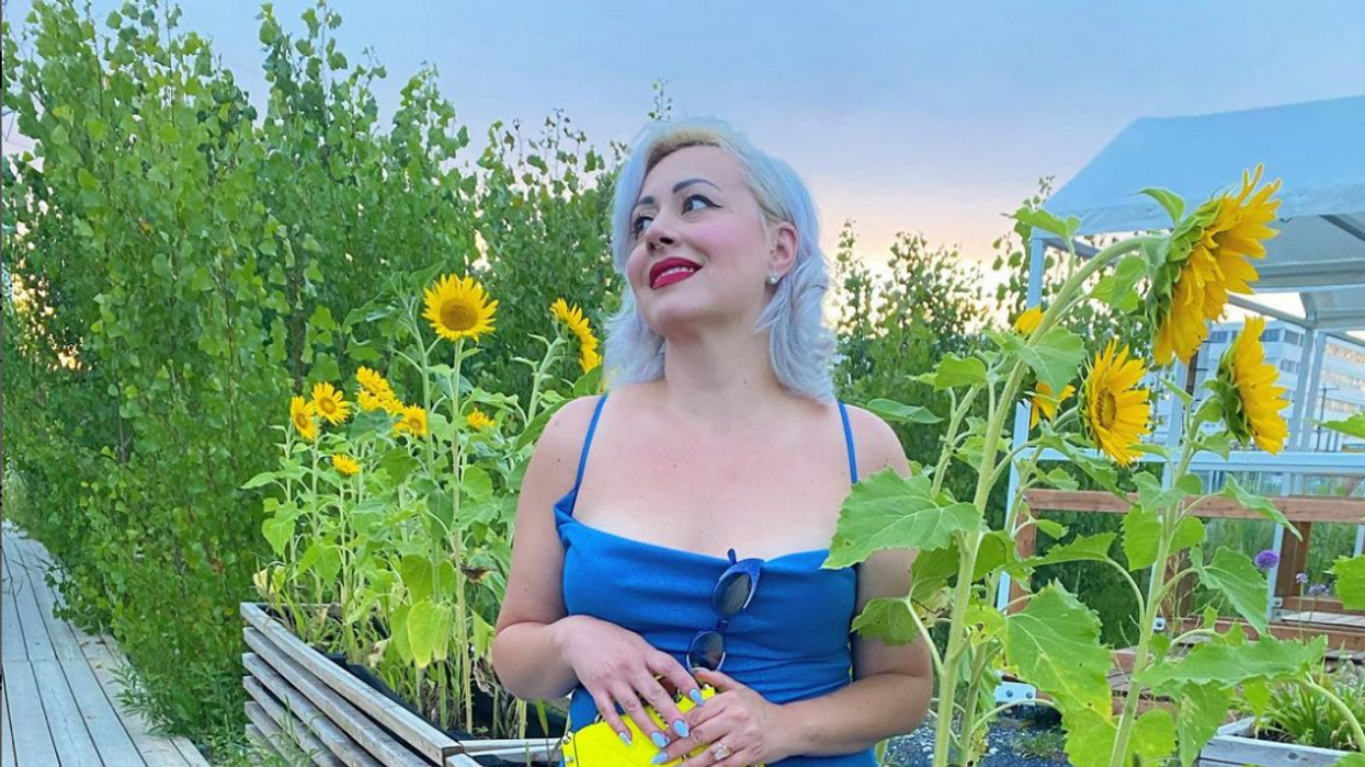 Une personne à la Prairie Louvain.