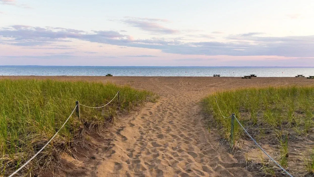 Une plage.