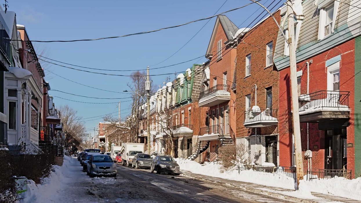 Une rue de Montréal en hiver.