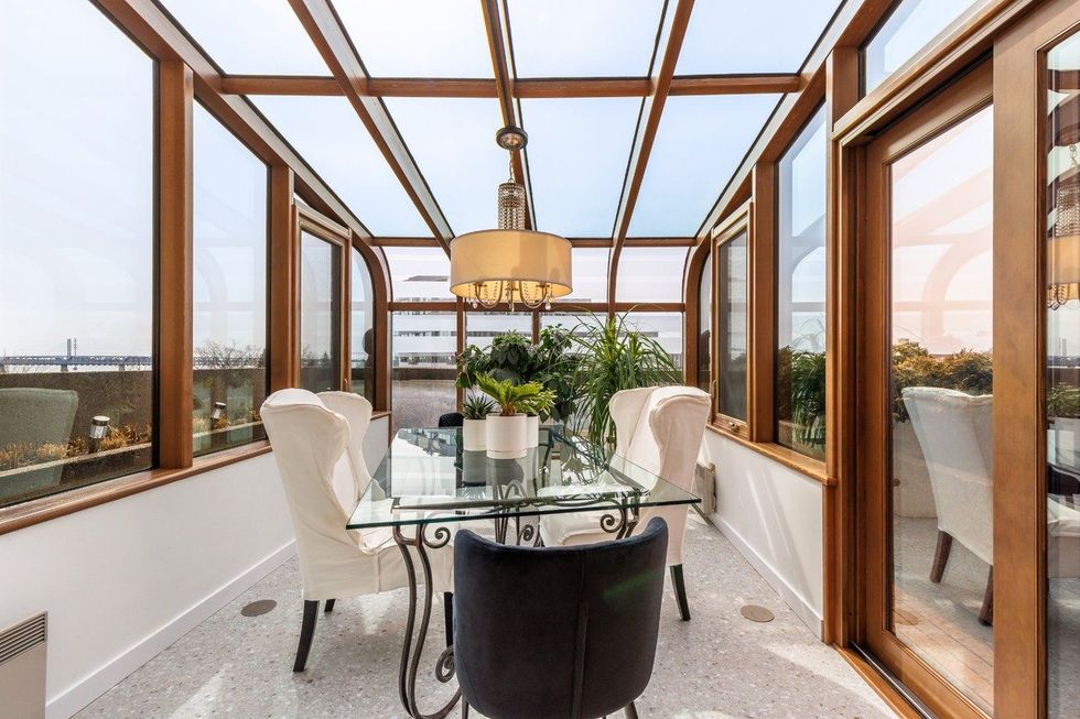 Une terrasse d'Habitat 67.