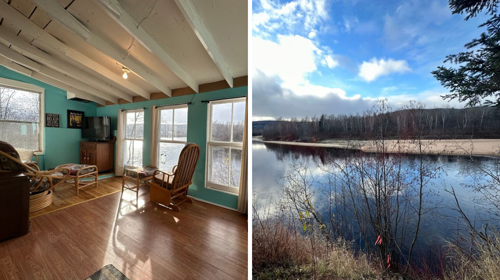 V\u00e9randa. Droite : Rivi\u00e8re.