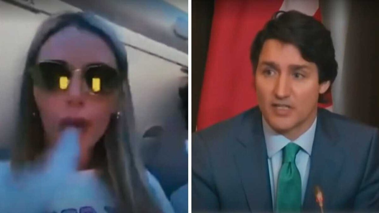 Vanessa Sicotte (connue sous le nom de Vanessa Cosi), la « vapoteuse » de Sunwing. Droite : Justin Trudeau, ancien premier ministre québécois.