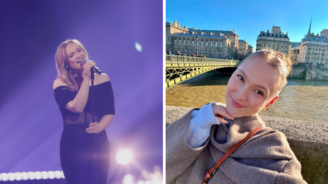 Victoria de Star Académie sur scène. Droite : Victoria de Star Académie.