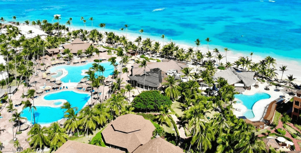 Vue a\u00e9rienne, VIK hotel Arena Blanca, Punta Cana.