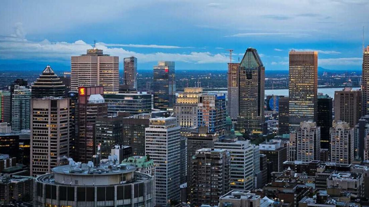 Vue aérienne de la ville de Montréal.