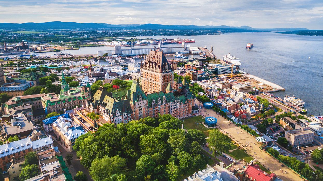 Vue aérienne sur Québec.