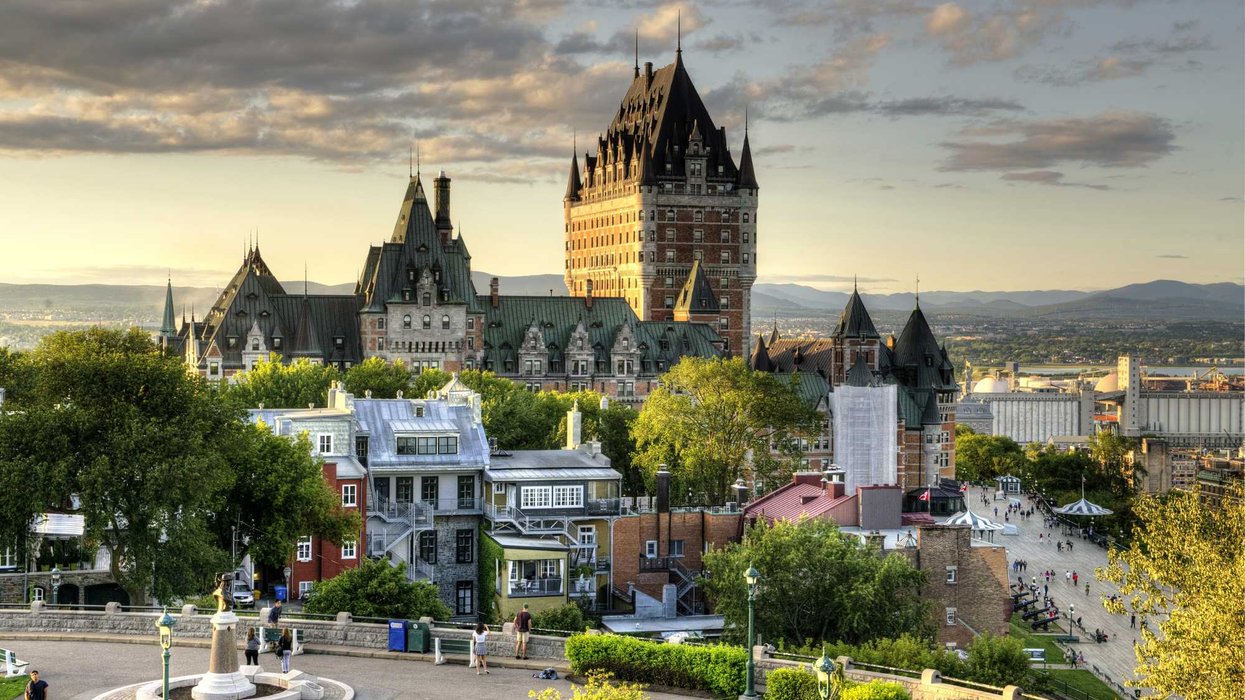 Vue sur le château Frontenac, à Québec.