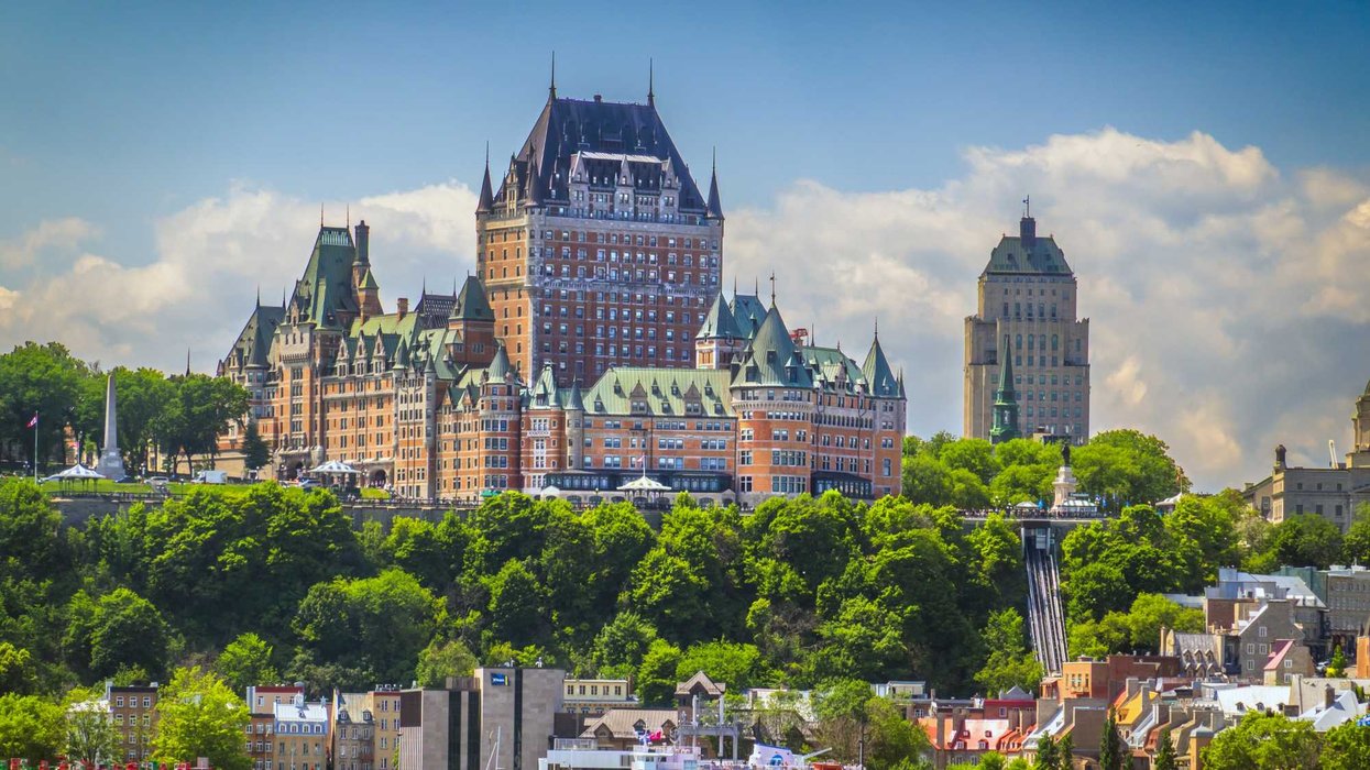 Vue sur le château Frontenac, à Québec.