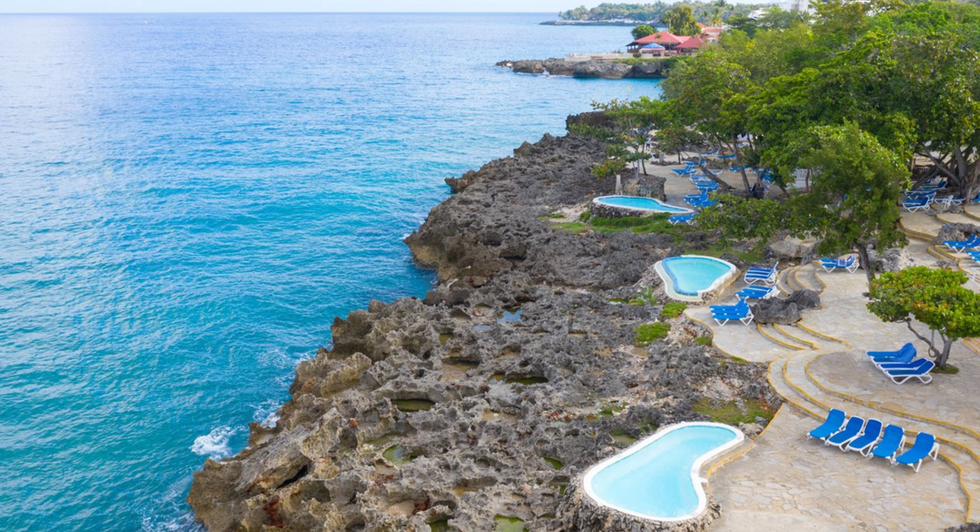 Vue sur les piscines naturelles du Casa Marina Beach & Reef.