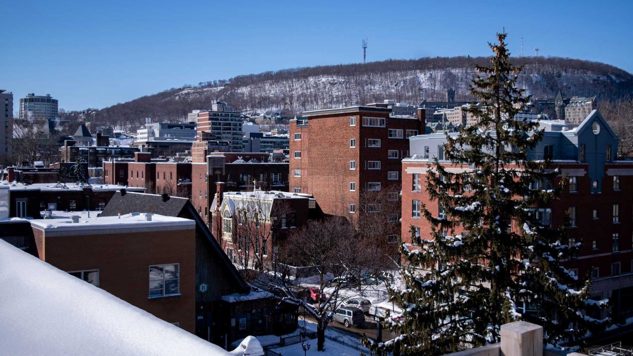 Vue sur Montréal, en hiver.